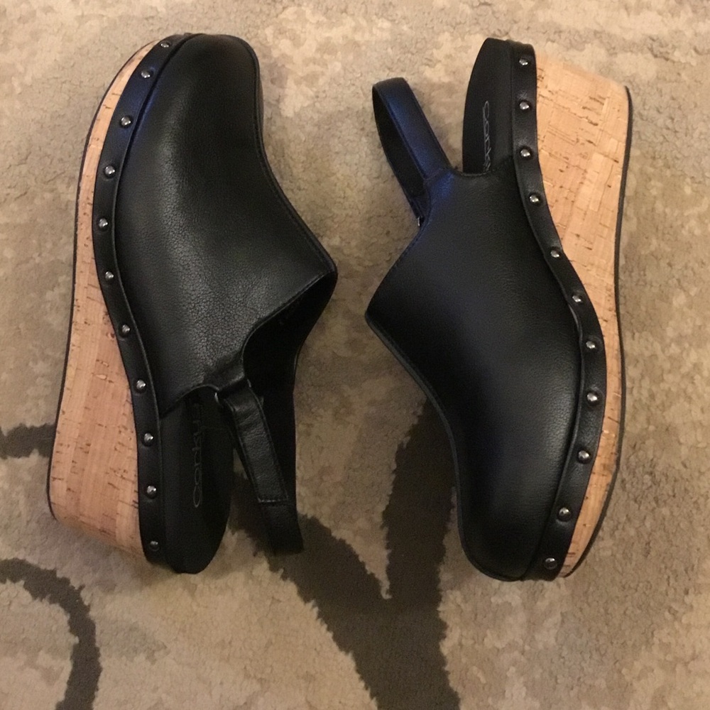 Corkys Black Make Em Blush Studded Clogs - Picture 2 of 8